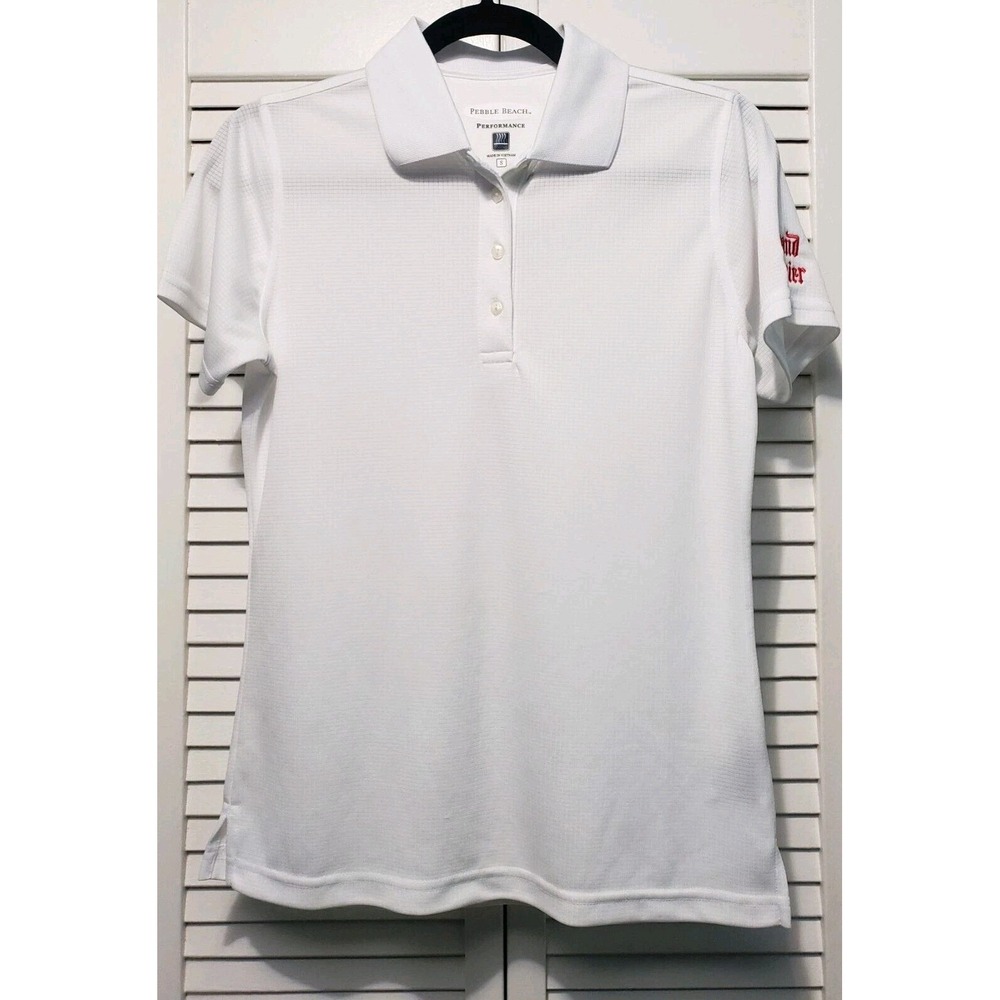Pebble Beach Golf Polo Men's Size Small White Lightweight Performance Shirt